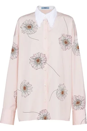 Prada Gerbera-print cotton shirt