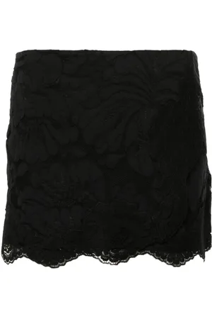 Nº21 Floral-lace mini skirt