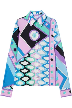 Puccini Vivara-print satin shirt