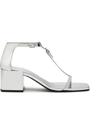 Courrèges Double Buckle leather sandals