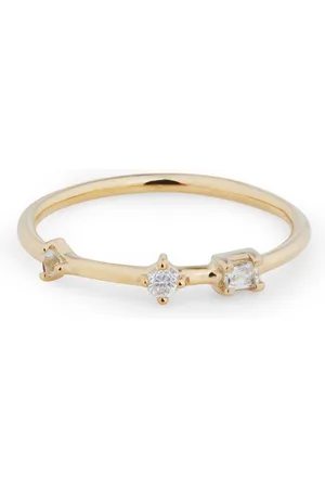 Otiumberg 9kt yellow Three Stone Bamboo ring