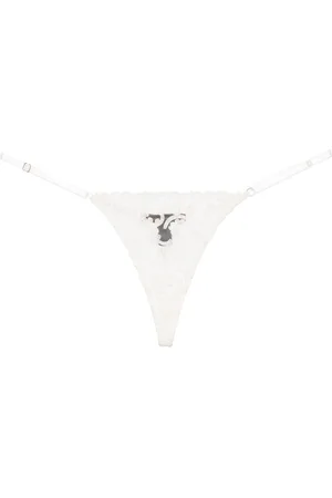 Kiki de Montparnasse Lola lace silk thongs