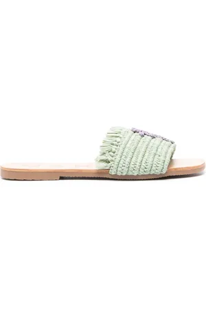 MANEBI Yucatán logo-patch flat sandals