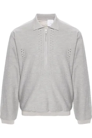 ROA Knitted merino wool polo shirt