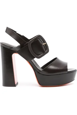 santoni 120mm leather sandals