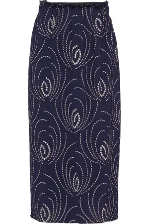 Prada Geometric-print pencil skirt