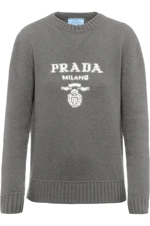 Prada Logo-intarsia cashmere jumper