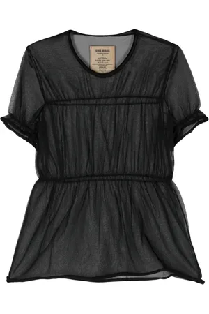 UMA WANG Seam-detail sheer blouse