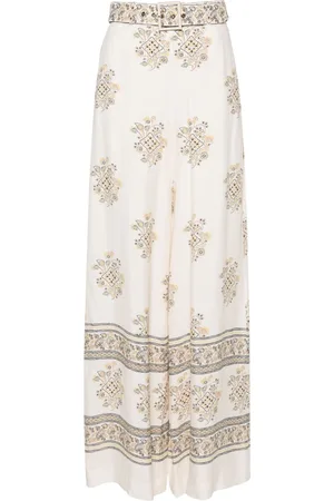 ZIMMERMANN Utility Dot Lemon-print wide trousers