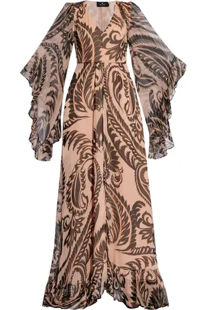 Etro Graphic-print silk maxi dress