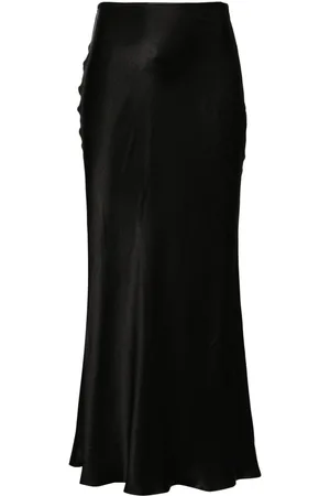 MANURI Sunny satin midi skirt