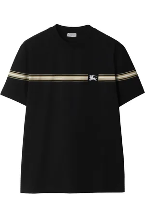 Burberry Striped-detail cotton T-shirt