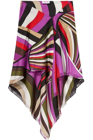Puccini Iride-print silk skirt