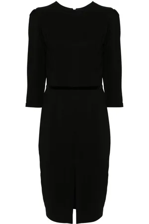 Styland Velvet-detail midi dress