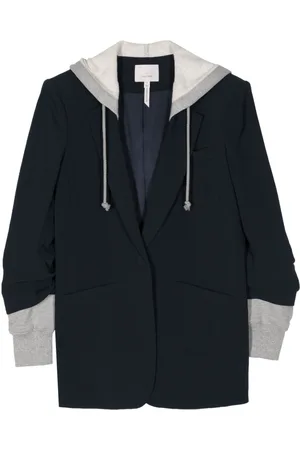 Cinq A Sept Layered hooded blazer