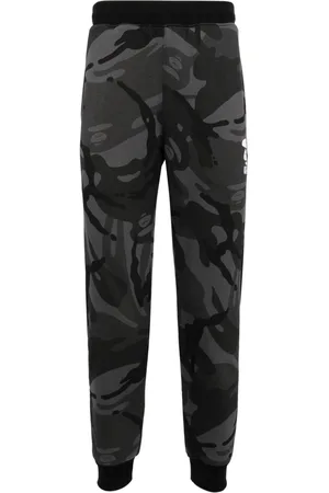 A Bathing Ape Camouflage-print tapered track pants