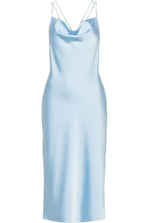 ROTATE Satin midi slip dress