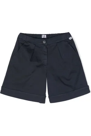 Il gufo Pleated cotton bermuda shorts