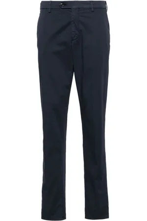 LARDINI Mid-rise tapered chinos