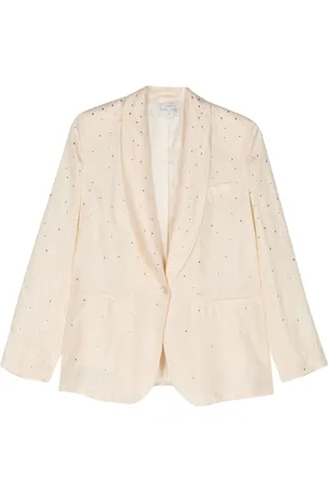 FORTE FORTE Rhinestoned single-breasted blazer
