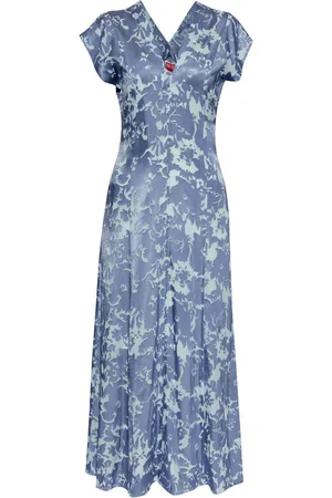 Kenzo Flower Camo satin maxi dress