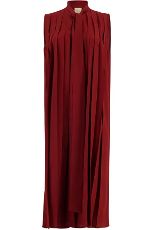 Paula Pleated silk dress