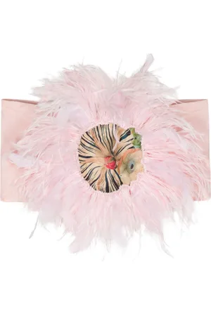 Cynthia Rowley Feather-embellished bandeau top