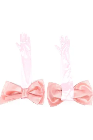 Parlor Bow-detail satin gloves