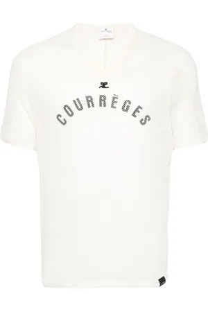 Courrèges Baseball printed mesh T-shirt
