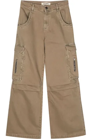 SEMICOUTURE Wide-leg cotton cargo jeans