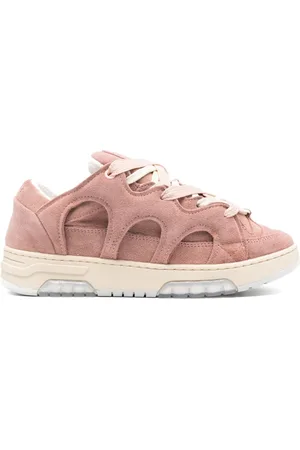 PAURA Panelled padded leather sneakers