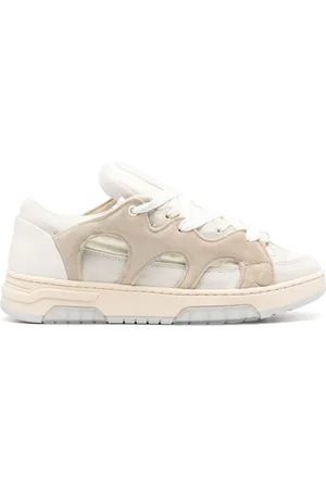 PAURA Panelled padded leather sneakers