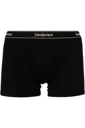 Saint Laurent Logo-waistband fine-ribbed boxers