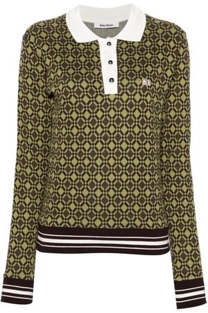 WALES BONNER Selassie jacquard polo shirt
