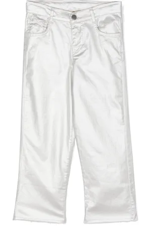 Le pandorine Metallic-finish straight-leg trousers