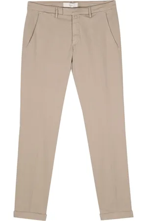 BRIGLIA Twill tapered-leg trousers