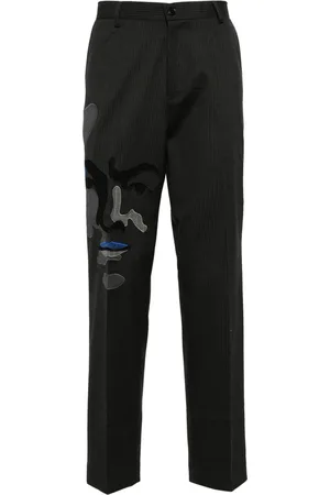 KIDSUPER STUDIOS Embroidered-motif pressed crease trousers