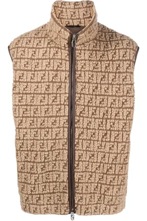 Fendi FF-monogram fleece gilet