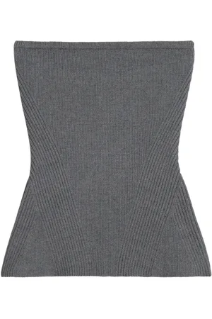Apparis Ribbed-knit bandeau top