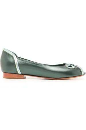 Sarah Chofakian Muniz cut-out leather ballet pumps