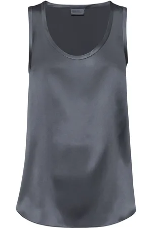 Brunello Cucinelli Sleeveless silk top