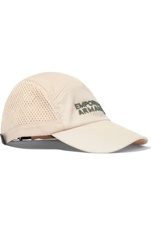Emporio Armani Logo-embroidered mesh-panelled cap