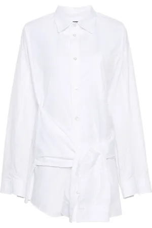 Balenciaga Knotted-sleeve cotton shirt