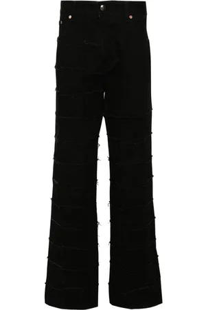 Andersson Bell New Patchwork mid-rise wide-leg jeans