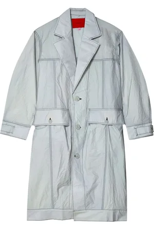 ECKHAUS LATTA Crinkled single-breasted trenchcoat