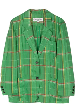 Dior 1990s plaid-check flax blazer