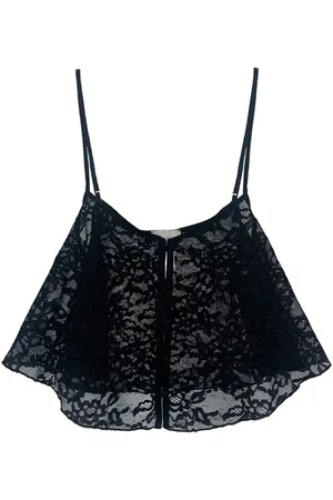 FLEUR DU MAL Venus Flutter lace camisole top