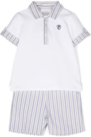 PATACHOU Striped cotton shorts set