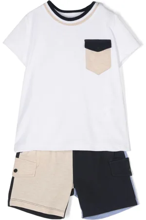 PATACHOU Piqué-weave shorts set