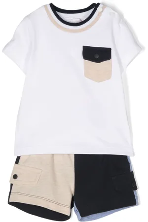 PATACHOU Piqué-weave shorts set